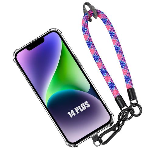 Coque Pour Iphone 14 Plus, Protection Antichoc Anti-Rayures Avec Bracelet Robuste Multicolore - Booling