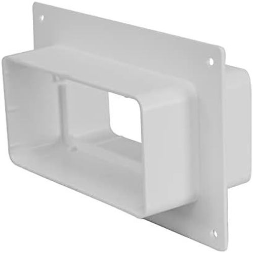 Raccord 220 x 55 mm pour systèmes de ventilation à canal plat - Bride murale en plastique