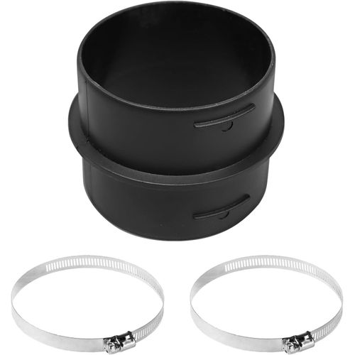 Raccord De Tuyau Rond De 75mm De Diamètre, Plastique Dur Raccord De Tuyau Rond Professionnel Pour Accessoires De Chauffage We-Bas-To-(Avec 2 Pinces)