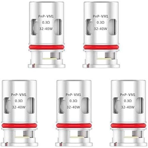 5er PnP Vape Resistance Coil PnP-VM1 Coil pour le kit Voopoo Vinci VINCI R VINCI Mod Trio Drag Baby sans nicotine