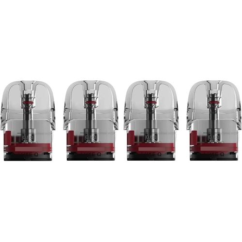 For Vaporesso Cartouche LUXE Q Pod 3 ML (0,8 ¿ Paquet de 4) Atomiseur Réservoir bobine de maille résistant aux fuites SSS adapté au Kit LUXE Q/LUXE QS/LUXE Q2/LUXE Q2 SE - sans nicotine