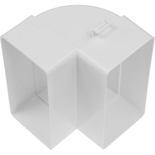150 x 75 mm Coude de tuyau vertical rectangulaire pour raccord de tuyauterie Angle 90° Système de ventilation Chauffage Refroidissement