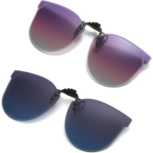 Lunettes De Soleil Polarisées Cat Eyes Clipser - Pour Femmes Hommes Flip-Up Uv 400 Protection Clip-On Anti Glare Shade Conduite Extérieur