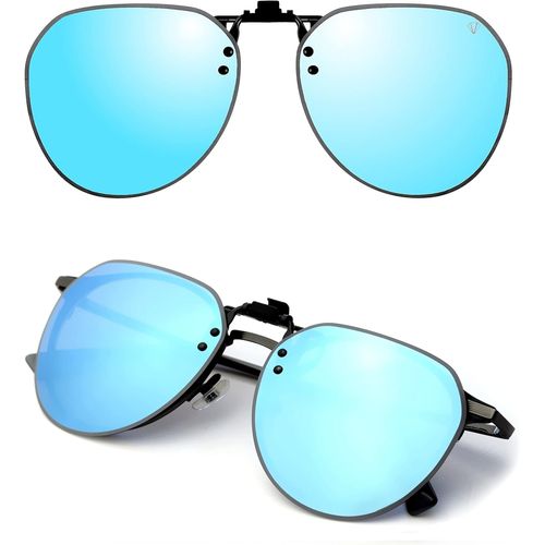 Clip Lunettes De Soleil Polarisées, Relevable Et Ultra Léger, Surlunettes De Soleil, Clip Solaire, Homme, Femme, 100% Anti-Uv, Certifié Ce