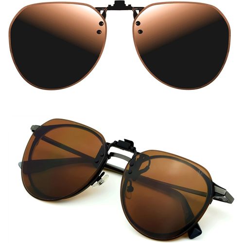Clip Lunettes De Soleil Polarisées, Relevable Et Ultra Léger, Surlunettes De Soleil, Clip Solaire, Homme, Femme, 100% Anti-Uv, Certifié Ce