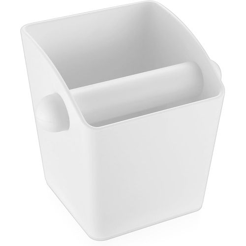 KAL-Récipient À Café Pour Porte-Filtre, Accessoires, Bac De Ramassage Pour Machine Porte-Filtre, Boîte De Ramassage À Expresso Pour Conteneurs De Marc De Café, Boîte De Frappe Barista Knock, Blanc