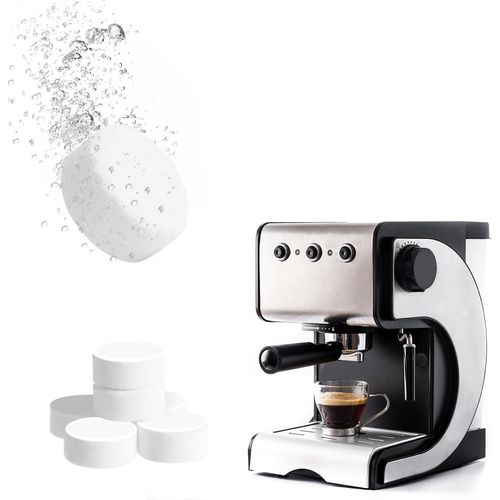 KALANKA-Pastilles Nettoyage pour Machines à Café, 50pcs * 2g Nettoyant en Tablettes et Accessoires, Pastilles de Nettoyage Blanc, pour Machines à Café Automatiques à Capsules à Dosettes