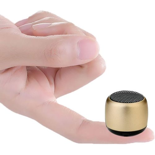 KALANKA-Super Mini enceinte Bluetooth, haut-parleur portable, son stéréo avec technologie de basses profondes, or or