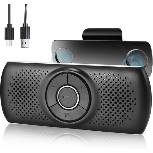 KALANKA-Kit mains libres pour voiture, kit mains libres avec clip, assistant Siri, Bluetooth 5.0, fente pour carte TF, microphone intégré, haut-parleur, pour musique, GPS, téléphone