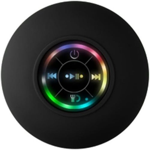 KALANKA-Mini haut-parleur Bluetooth étanche salle de bain audio sans douche haut-parleurs RGB lumière Bluetooth ventouse haut-parleur noir