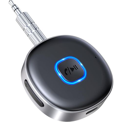KALANKA-Recepteur Bluetooth 5.3 Voiture, AUX Adaptateur Jack 3.5mm, Appel Mains Libres & Double Connexion, Autonomie 16H, Receveur Bluetooth pour Amplificateur AV/Autoradio/Haut-Parleur/Casque Filair