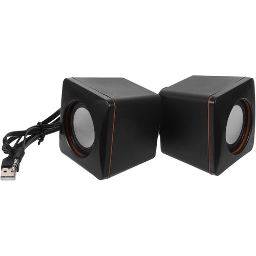 KALANKA-1paire Mini Haut-Parleur USB Câblé Compact pour Ordinateur De Bureau Enceinte Audio Portable Compatible avec Ordinateurs Et Laptops