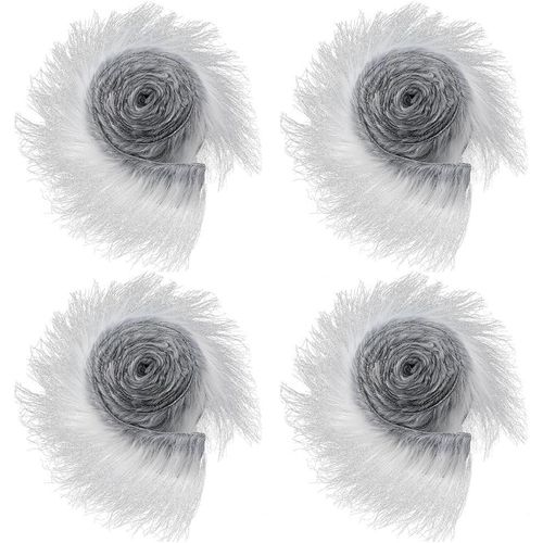 Kalanka-4 Bande De Fausse Fourrure Prédécoupée De 150cmx5cm Garniture En Fourrure Grise Ruban De Fourrure Floue Pour Loisirs Créatifs Nains Barbe Cheveux Père Noël Nain Chapeau De Cosplay Noël