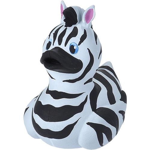 KALANKA-Wild Republic Rubber Duck Zèbre, Canard en Caoutchouc, Jouet de Bain, Idée Cadeau pour Bébé, Canard en Plastique, Super Cadeau pour Les Enfants et Les Adultes, 10 cm