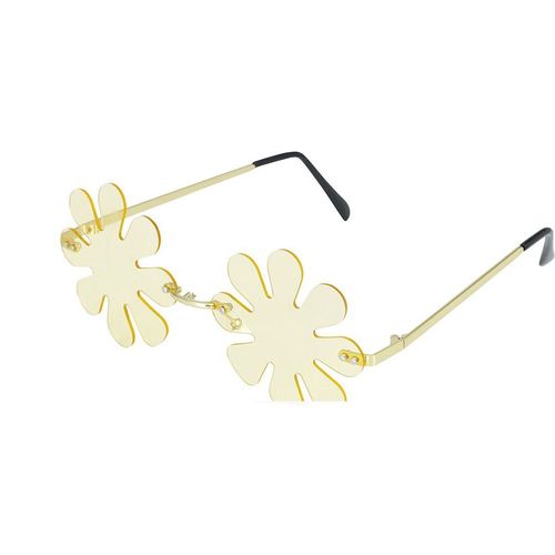 Paire De Lunettes Festives Fleurs Hippie Adulte