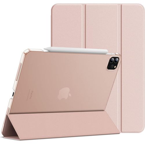 KALANKA-Étui pour iPad Pro 11 Pouces, Modèle 2022/2021/2020/2018, Support la Charge de Pencil, Housse Coque Intelligent Réveil/Sommeil Automatique (Or Rose)