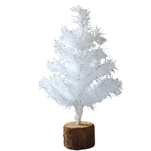 Mini Sapin De Noël Pour Table, Sapins De Noël Blancs, Sapin De Noël Avec Base En Bois Pour Décoration De Bureau, Maison, Noël, 30 Cm