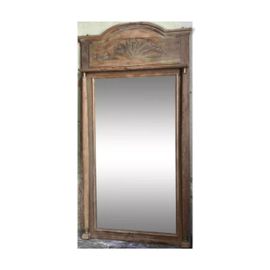 Miroir annes 20 en chne arogomm naturel bois