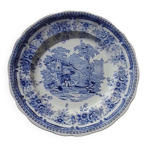 Assiette Kg Lunville Modle Th Cottage Bleu