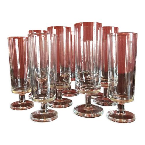 Srie De 10 Fltes Champagne Transparent