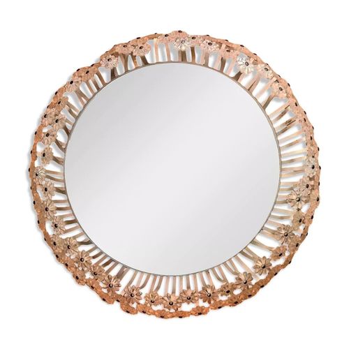 Miroir floral blanc