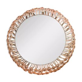 Miroir floral blanc