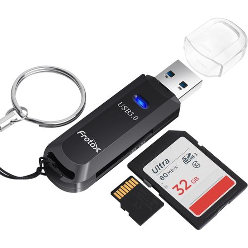 KALANKA-Lecteur Carte SD, 2 en 1 Adaptateur Micro SD USB 3.0 Haute Vitesse SD Card Reader, Portable USB Lecteurs de Carte mémoire pour SD/Micro SD/MMC/TF/SDXC/SDHC etc