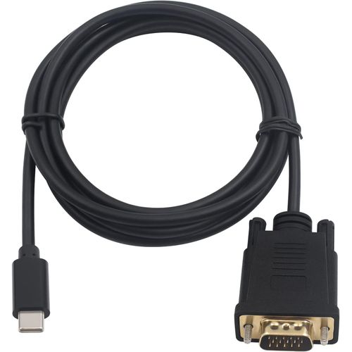 KALANKA-Câble USB C vers VGA, Câble Adaptateur USB Type-C mâle vers VGA mâle, Prend en Charge 1080p utilisé pour Ordinateur, Moniteur, projecteur, télévision, sans Port Thunderbolt 3 (1,8 mètre)