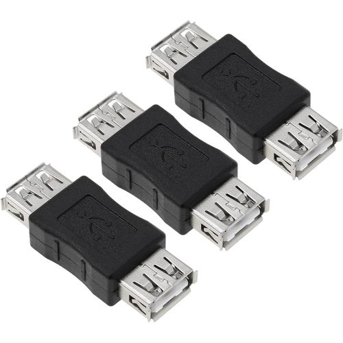KALANKA-3 Pièces Remplacement de l'adaptateur de Prise USB Femelle, coupleur USB 2.0 A Femelle vers USB 2.0 A Femelle pour imprimantes, claviers, scanners, webcams, PVC
