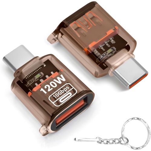 KALANKA-Adaptateur USB vers USB C (2 Packs), Convertisseur USB Type C Mâle vers USB A 3.2 Femelle, Adaptateur Thunderbolt 3 vers USB Femelle OTG pour iPhone 16/15 Series, MacBook, Samsung et Autres (