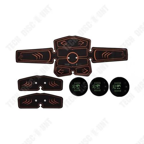 Plaque Ventrale - Td® - Autocollants Ems - 1 Autocollant Abdominal - 2 Autocollants Bras - Charge Usb