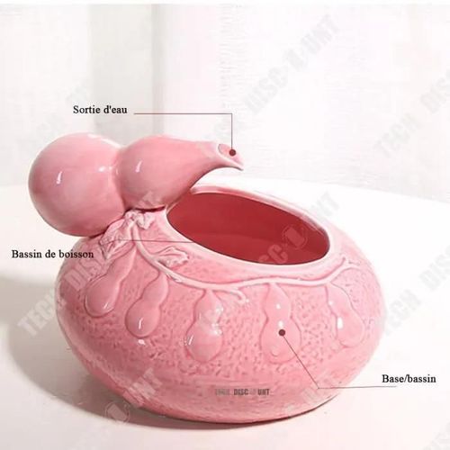Fontaine À Boire - Td® - 17x12 Cm - Porcelaine - Anti-Brûlure - Alimentation Automatique