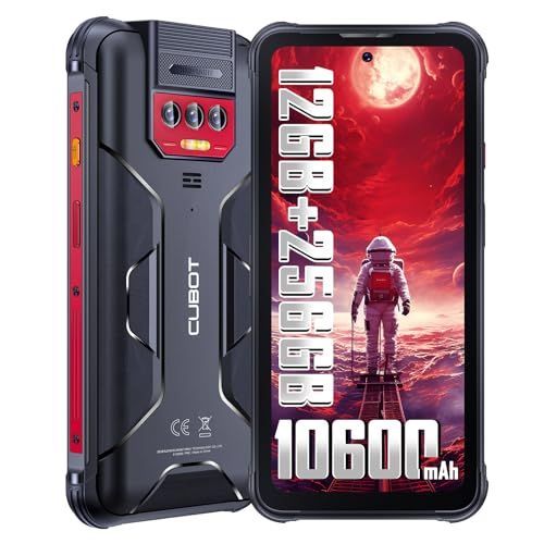 CUBOT Kingkong 8 4G Téléphone Portable Incassable,12GO+256GO Rouge