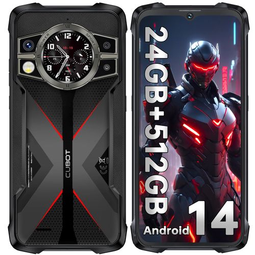 CUBOT Kingkong 9 4G Téléphone Portable Incassable,24GB+512GB Noir