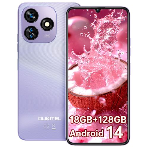 OUKITEL C51 4G Téléphone Portable,18Go+128Go Violet