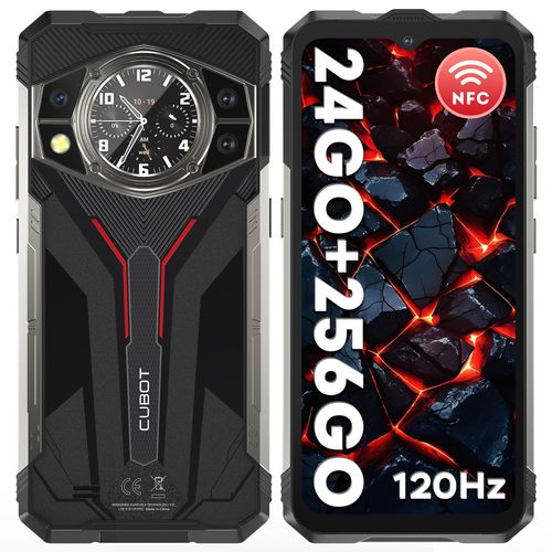 CUBOT Kingkong AX 4G Téléphone Portable Incassable,24GO+256GO Noir