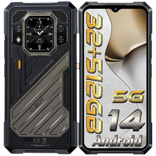 CUBOT Kingkong X 5G Téléphone Portable Incassable,32Go+512Go Noir