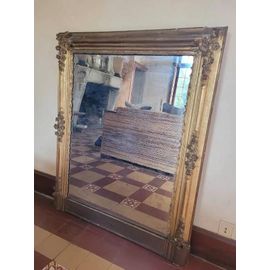 Miroir de chemine dore