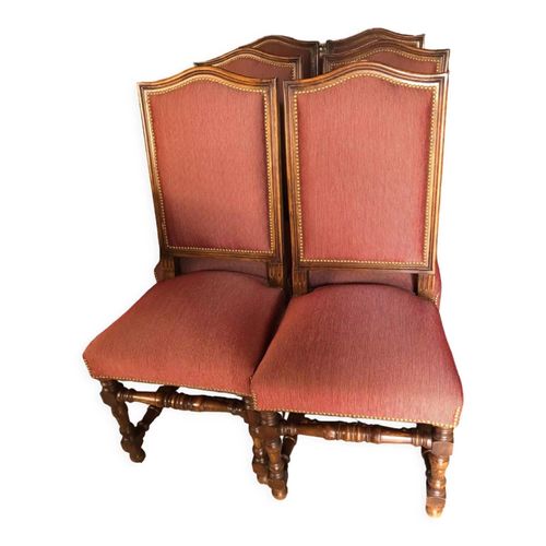 Lot 6 Chaises Rose