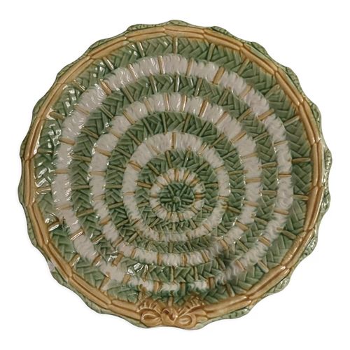 Assiette Artichaut Barbotine Xixme Marque En Creux Multicolore