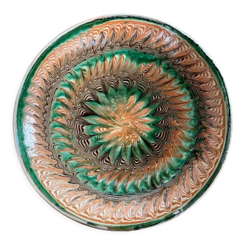 Assiette Roumaine Terre Cuite Multicolore