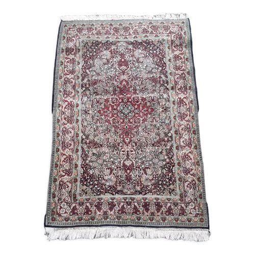 Tapis Ancien Kashmir Laine Et Soie 144x93cm Multicolore
