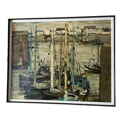 Tableau peintre Baboulene multicolore