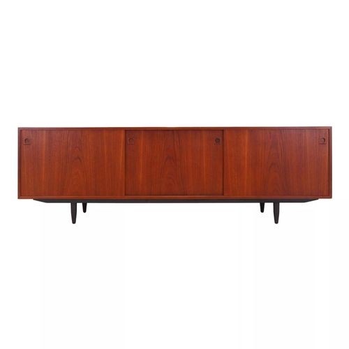 Buffet En Teck Design Danois Annes 1970 Production Danemark Orange