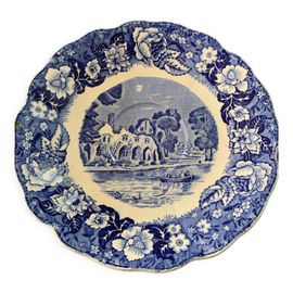 Assiette Palissy Pottery England Bleu