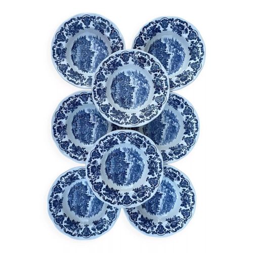 Lot De 8 Assiettes Royal Homes Of Britain Bleu