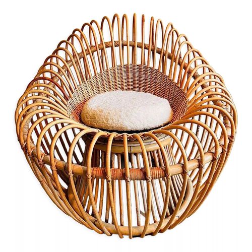 Fauteuil En Bambou Et Osier Par Janine Abraham Amp Jan Dirk Rol 1958 Bois