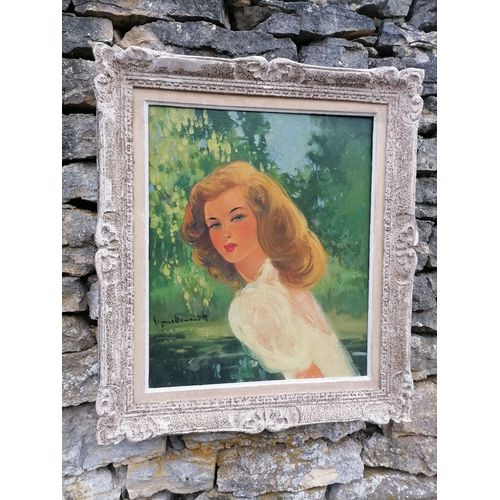 Tableau ancien multicolore