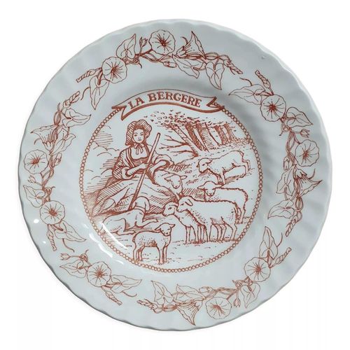 Assiette Parlante La Bergre Marron