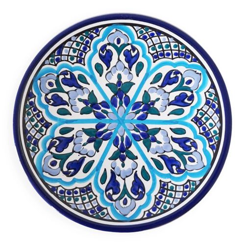 Assiette En Cramique Peinte Espagnol Bleu